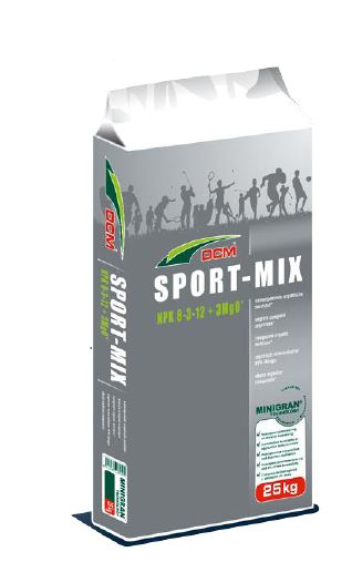 DCM Sport-Mix trávnikové hnojivo (8-3-12+3MgO 36% organická látka) 25 kg