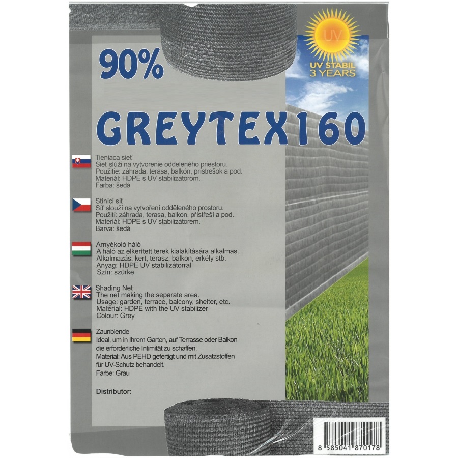 Tieniaca sieť GREYTEX160 1,8X10 m antracit 90%