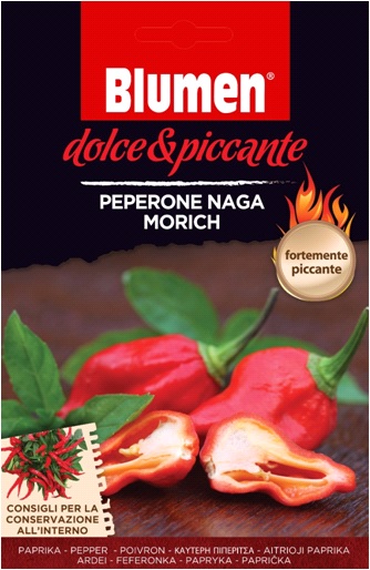 Naga morich pepperóni – mimoriadne štipľavé 20 semien