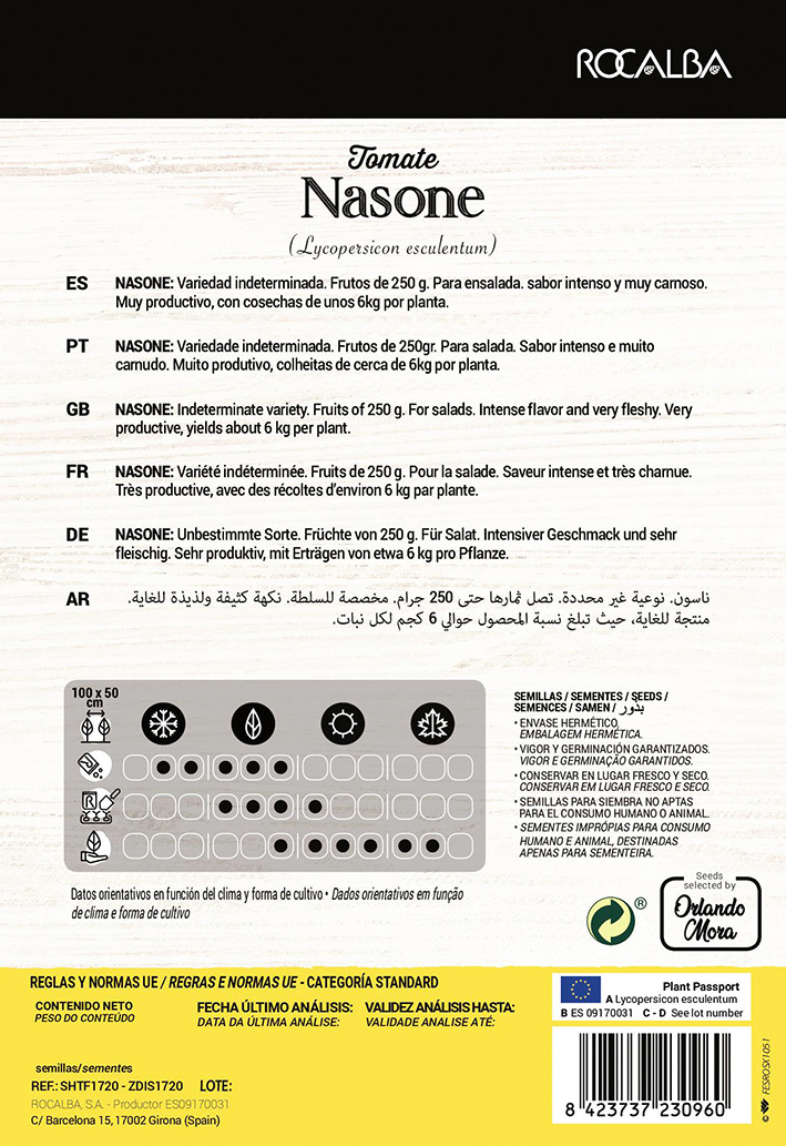 Paradajky Nasone (Farmár) Rocalba 10 semien