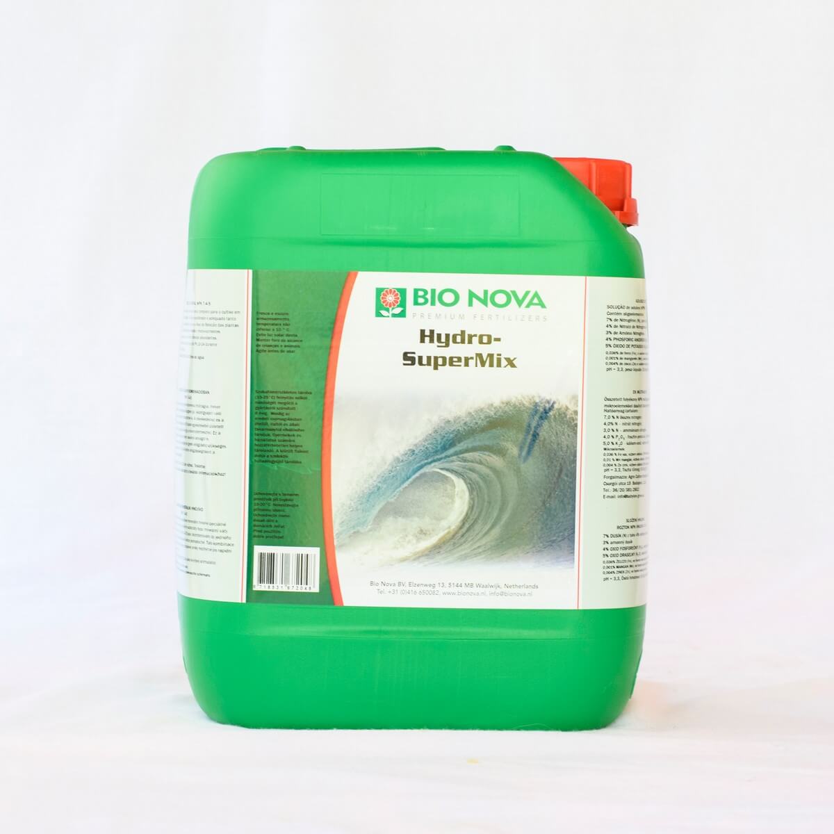 Bio-Nova Hydro-Supermix (7-4-5) živný roztok k hydroponickým zariadeniam 5 l