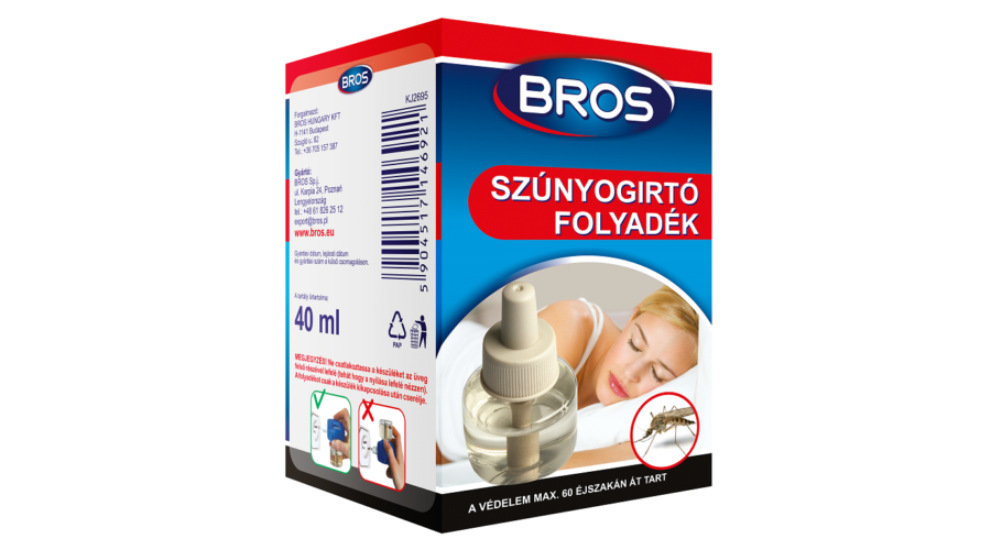 Bros prístroj na odpudzovanie komárov-náhradná náplň 40ml