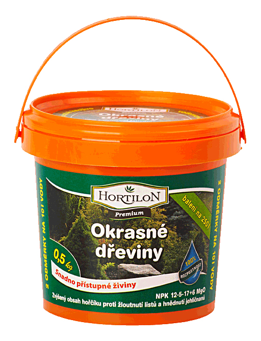 Vedrové granulované umelé hnojivo (Hortilon) Okrasné kry 0,5 kg