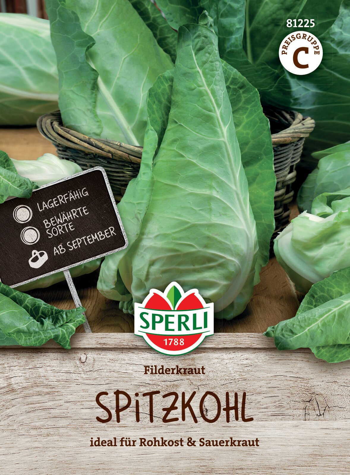 Fejekáposzta hegyes Fielderkraut 120 szem Sperli