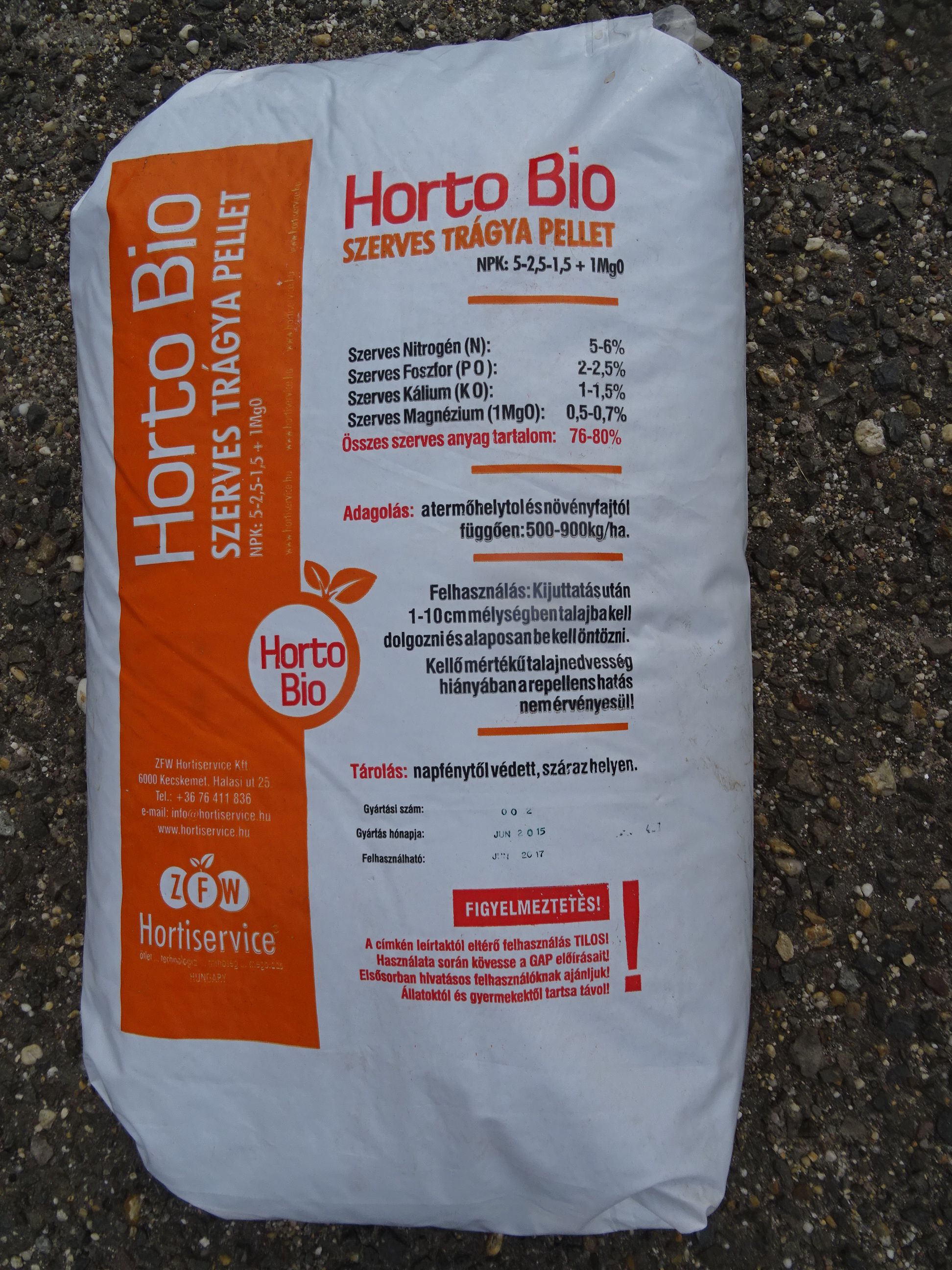 Horto-Biopelety organické hnojivo  25 kg