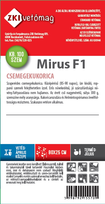 Lahôdková kukurica Mirus F1 5g ZKI